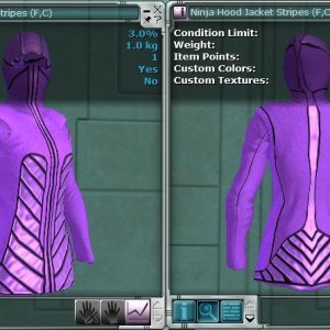 Ninja hood jacket stripe (F,C) Purple