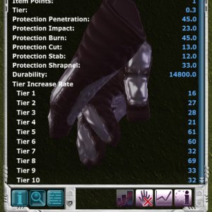 Armor parts gloves
