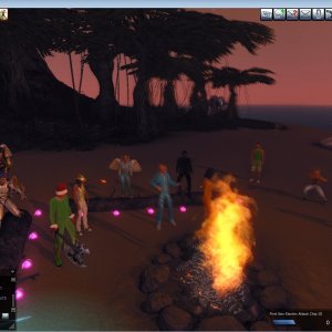 island campfire