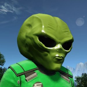 Green Alien Head (M)