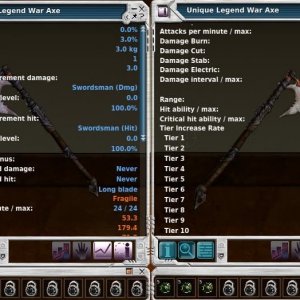 Unique Legend War Axe Enhanced