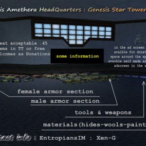 here can see main information about my tradeplace
Genesis Amethera HeadQuarters : Genesis Star Tower A 4H