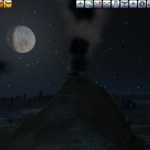 Vulcano at night