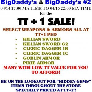 BigDaddy's tt sale