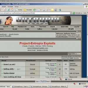 Advertisement on Entropiaforum