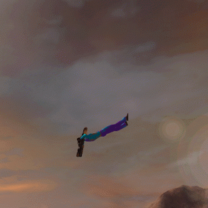 Relaxing in mid-air..