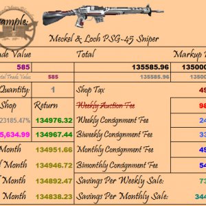 Example Quote for Meckel & Loch PSG-45 Sniper