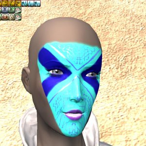 Electric Blue Makeup Mask