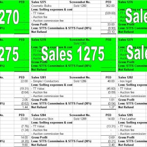 Sales 1274 - 1285