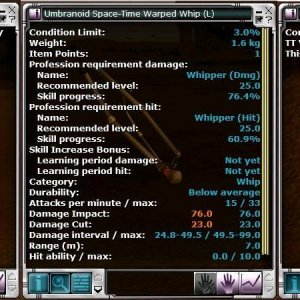 Umbranoid Space-time Warped Whip (l)