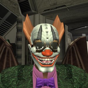 Mad Clown Mask, With And Without Glasses