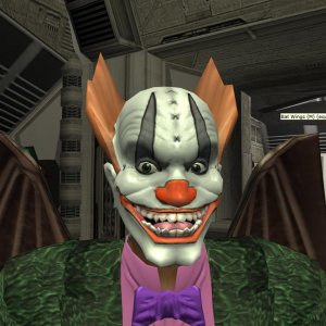 Mad Clown Mask, With And Without Glasses