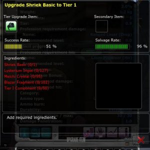 Shriek Basic Tier Upgrade
