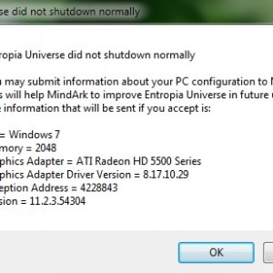 Entropia Did Not Shutdown Report