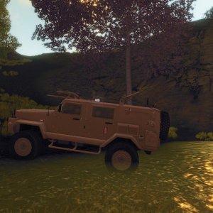 Offroading Humvee