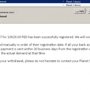 PED withdrawal request