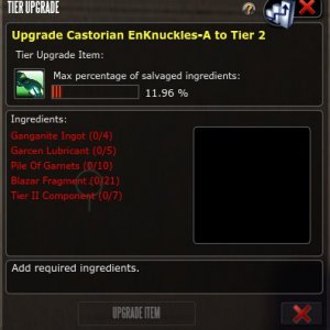 Castorian Enknukles-A Tier 2 upgrade screen