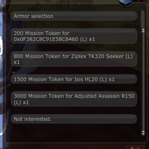 mission token rewards
