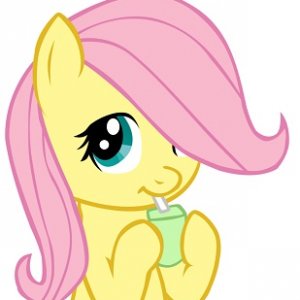 filly fluttershy with juicebox by esipode-d4fo1ru