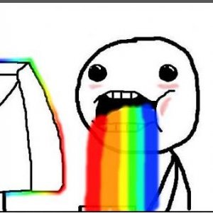 Rainbow puke