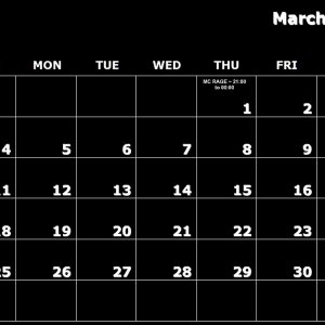 nr event calendar march