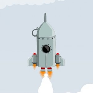 I am flying to the moon