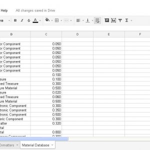 Trading Spreadsheet for Entropia