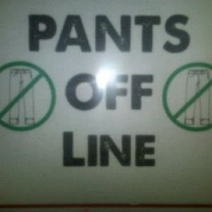 pants off line sign