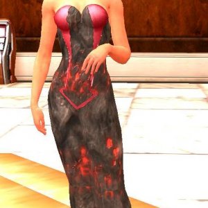feodora ellen evening gown and stilletto heels