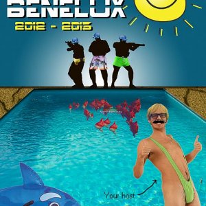Poster Real life party WOF benelux 2013
