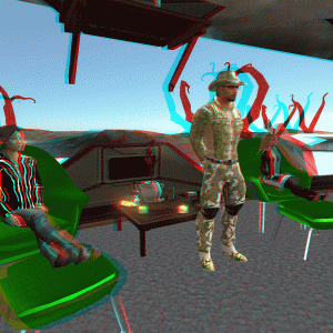3D anaglyph apartment