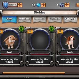 Blank Pet Selection Screen