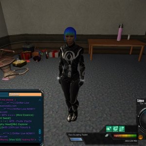 blue green hair