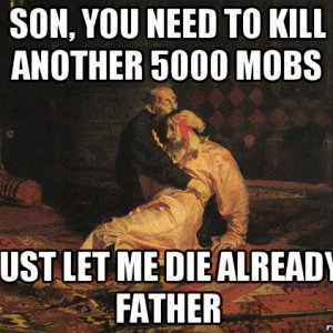 Ivan IV and his son discussing Merry Mayhem