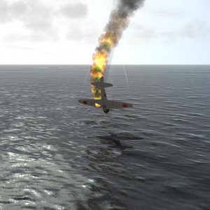 shot down in flames