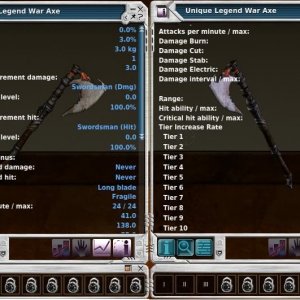 Unique Legend War Axe Unenhanced