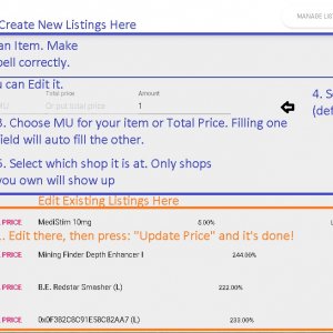 Entropia Sales item management guide
