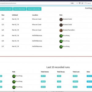 Tracking web app