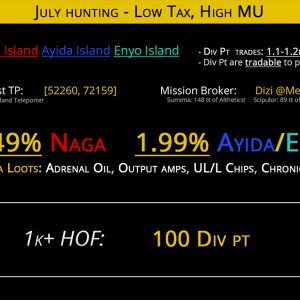 July Hunting - Low Tax, High MU