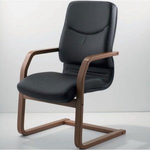 wooden sled armchair
