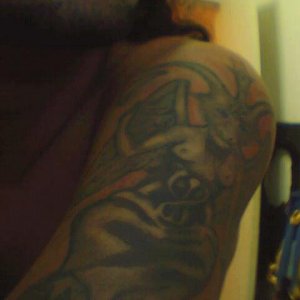 My tattoo, Hail Baphometh! hahaha!