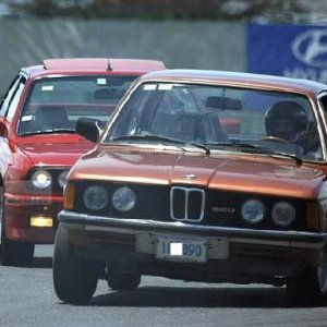 Racing my old trusty BMW