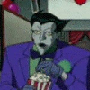 Joker eating popcorn