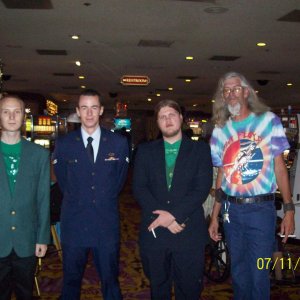 Furry, Josh, Bobby and Tango. Almost time for the wedding.7-11-09