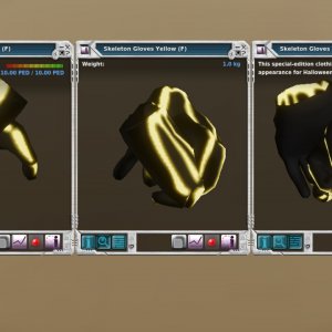 Skeleton Gloves Yellow (F)
