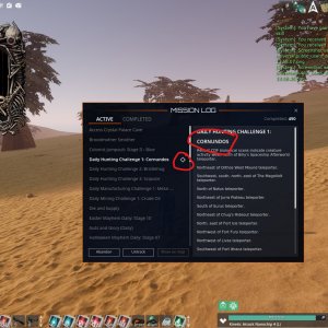 Click on daily Mission Log Track Icon opens Mission Log but not when you click on a Immersive Mission