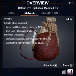Zyn Rucksack, Modified. Stats.jpg