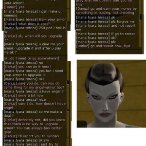 Scammer trying armor upgrade scam