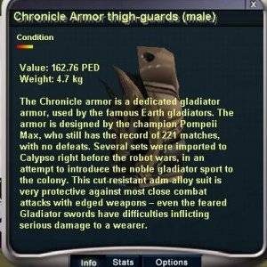 Chronicle thigh guards info