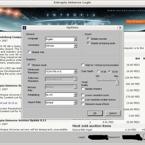 Client Settings to use under Linux/Cedega